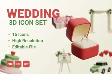 Wedding 3D Icon Pack