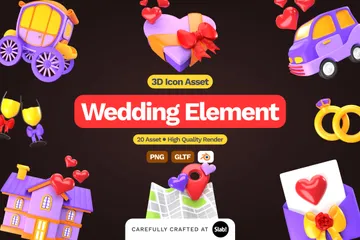 Wedding 3D Icon Pack