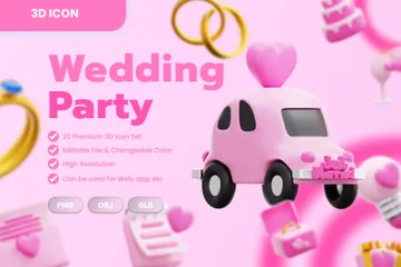 Wedding Party 3D Icon Pack