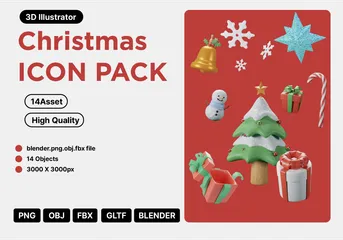 Weihnachten 3D Icon Pack