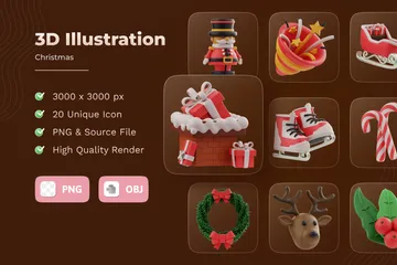 Weihnachten 3D Icon Pack