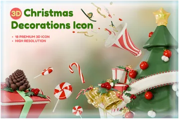 Weihnachtsdekoration 3D Icon Pack