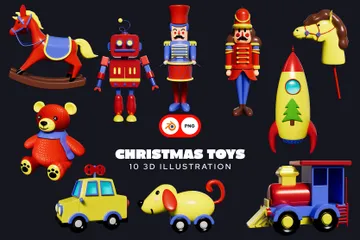 Weihnachtsspielzeug 3D Icon Pack