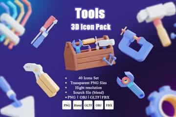 Werkzeuge 3D Icon Pack