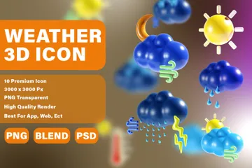 Wetter 3D Icon Pack