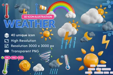 Wetter 3D Icon Pack