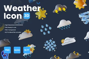 Wetter 3D Icon Pack