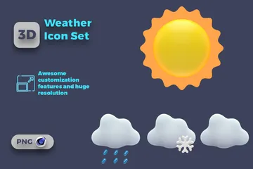 Wetter 3D Illustration Pack