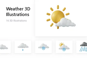 Wetter 3D Illustration Pack