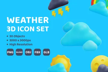 Wetter 3D Icon Pack