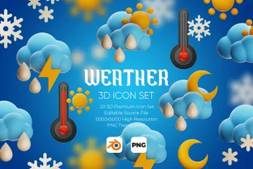 Wetter 3D Icon Pack