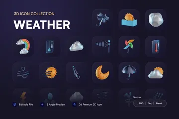 Wetter 3D Icon Pack