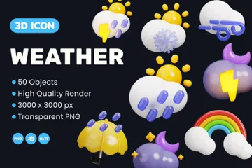 Wetter 3D Icon Pack