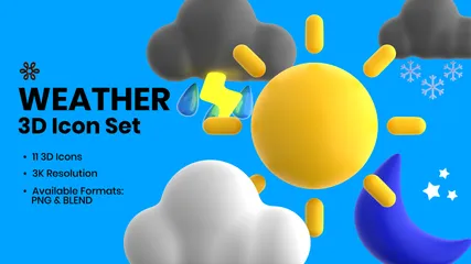 Wetter 3D Icon Pack