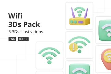 Wifi 3D Icon Pack