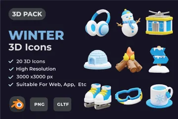 WINTER 3D Icon Pack