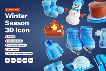 Winter 3D Icon Pack