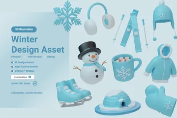 Winter 3D Icon Pack