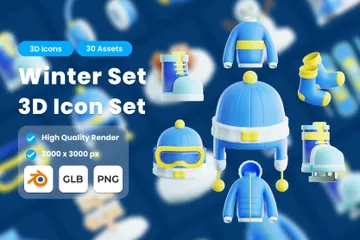 Winter 3D Icon Pack