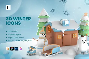 Winter 3D Illustration Pack