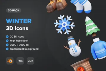 Winter 3D Icon Pack