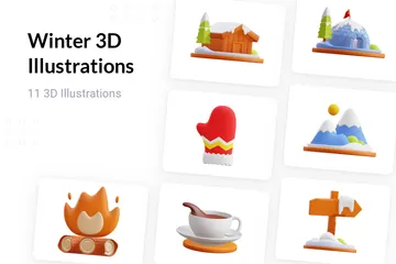 Winter 3D Illustration Pack