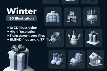 Winter 3D Icon Pack