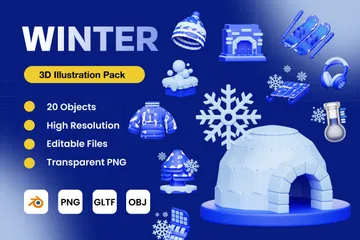 Winter 3D Icon Pack