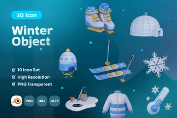 Winter Object 3D Icon Pack