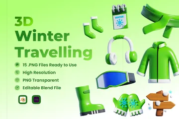 Winterreisen 3D Icon Pack