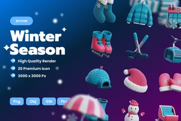 Winter Season 3D Icon Pack