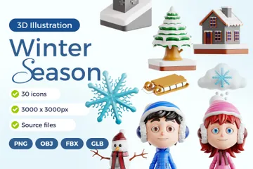 Winter Season 3D Icon Pack