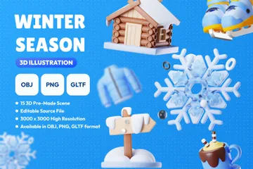 Winter Season 3D Icon Pack