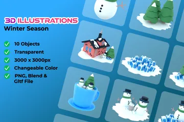 Wintersaison 3D Icon Pack