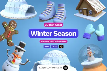 Wintersaison 3D Icon Pack