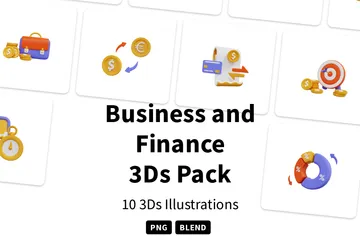 Geschäft und Finanzen 3D Icon Pack