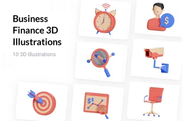 Unternehmensfinanzierung 3D Illustration Pack