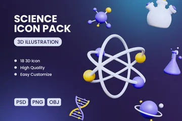 Wissenschaft 3D Icon Pack