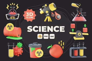 Wissenschaft 3D Illustration Pack