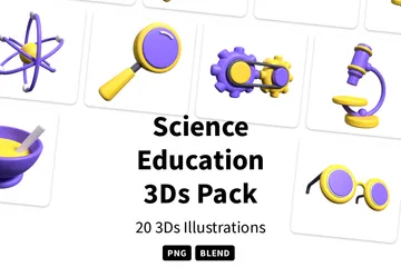 Naturwissenschaftliche Bildung 3D Icon Pack