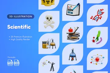 Wissenschaftlich 3D Icon Pack