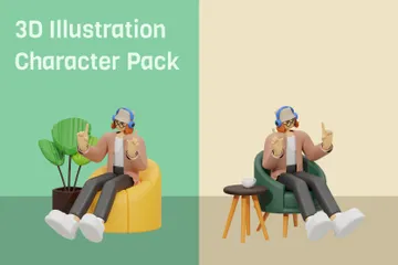 Lebensstil 3D Illustration Pack