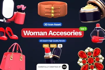 Woman Accessories 3D Icon Pack