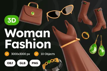Woman Fashion 3D Icon Pack