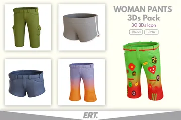 Woman Pants 3D Icon Pack