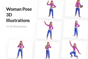 Woman Pose 3D Illustration Pack
