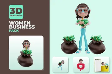 女性ビジネス 3D Illustrationパック