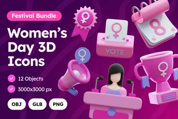 Women's Day 3D Icon Pack