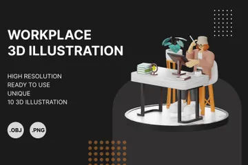 Work 3D Illustration Pack