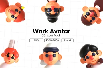 Work Avatar 3D Icon Pack